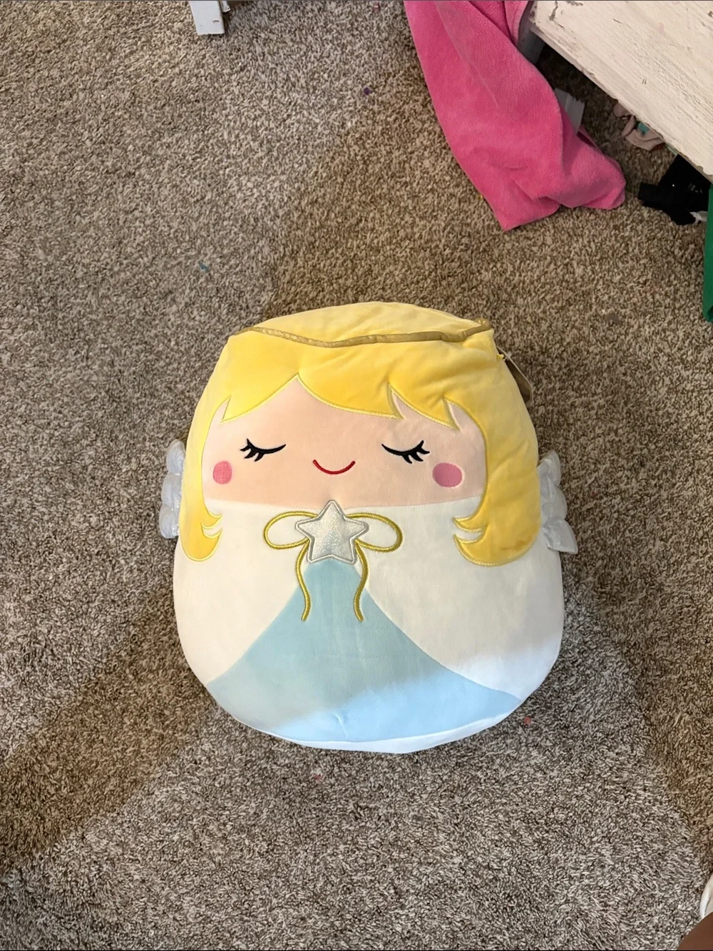 Squishmallows Nicky Angel Plush - Yellow